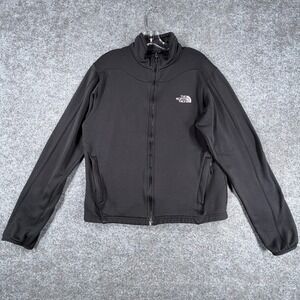 The North Face Windwall Jacket Womens Black Fleece Full Zip Outdoor Mock Neck